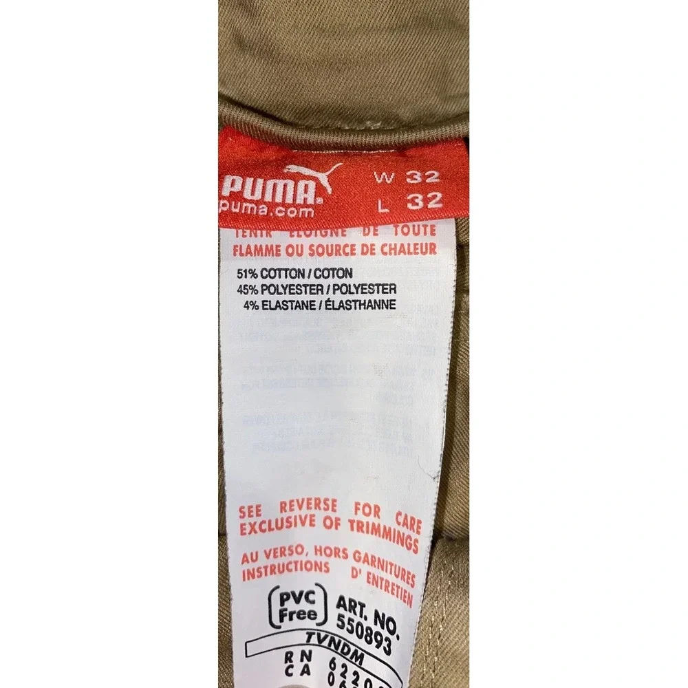 Puma Flat Front Beige Light Beige Tan Mens Golf Pants Size‎ 32 X 31